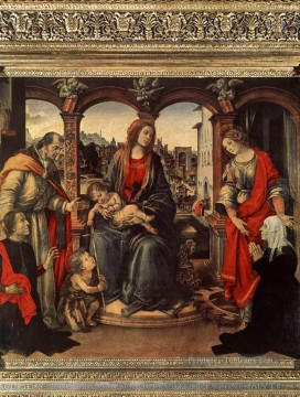  enfant - Vierge à l’Enfant et aux Saints 1488 Christianisme Filippino Lippi